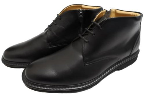 【Rinescante Valentiano23 ブラック】ストリングタイプチャッカブーツ